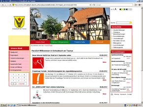 Website der Stadt Schwalbach a.T.